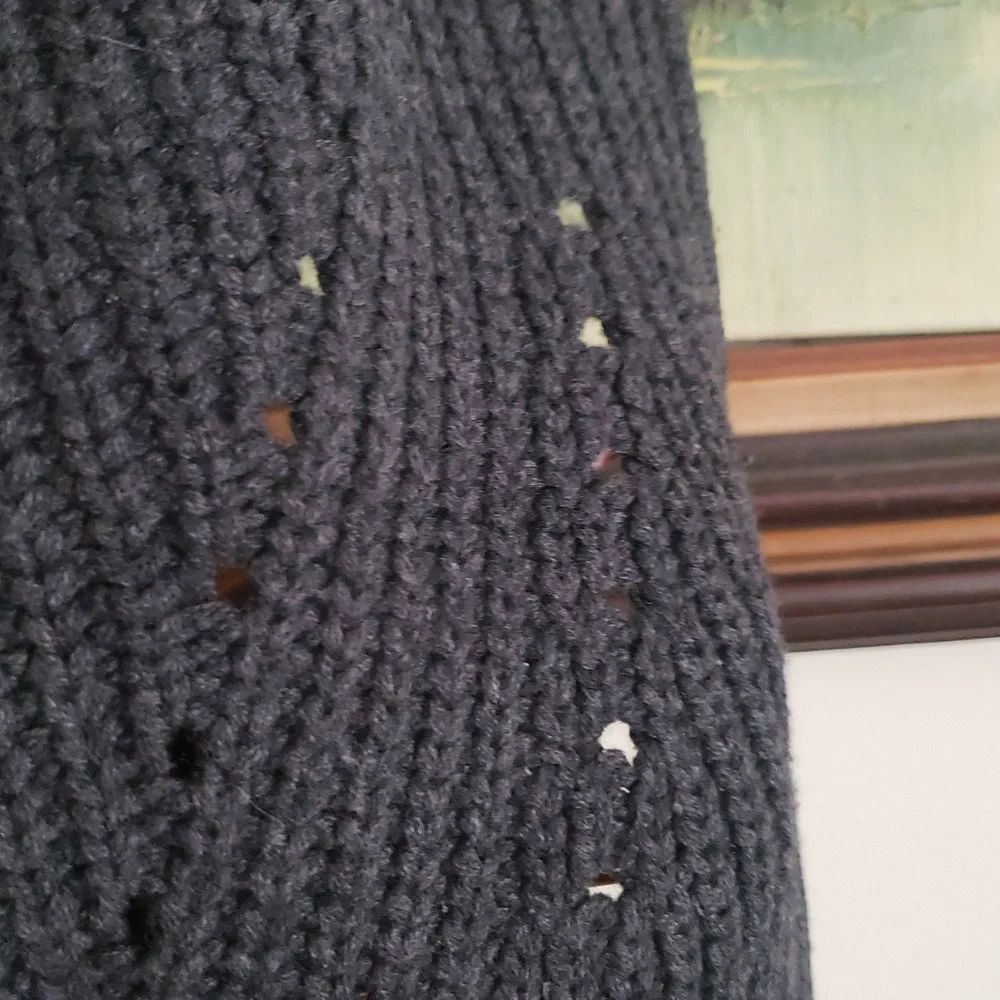 Vtg Rag & Bone Unisex Chunky Knit 100% Wool Scarf 74